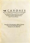 MEDICINE & SCIENCE  WERNER, JOHANN. Canones . . . complectens praecepta & observationes de mutatione aurae.  1546